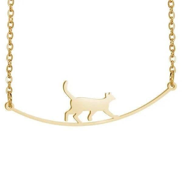 Cute Climbing Cat Pendant Necklace – Unisex Style - ZA-Zola