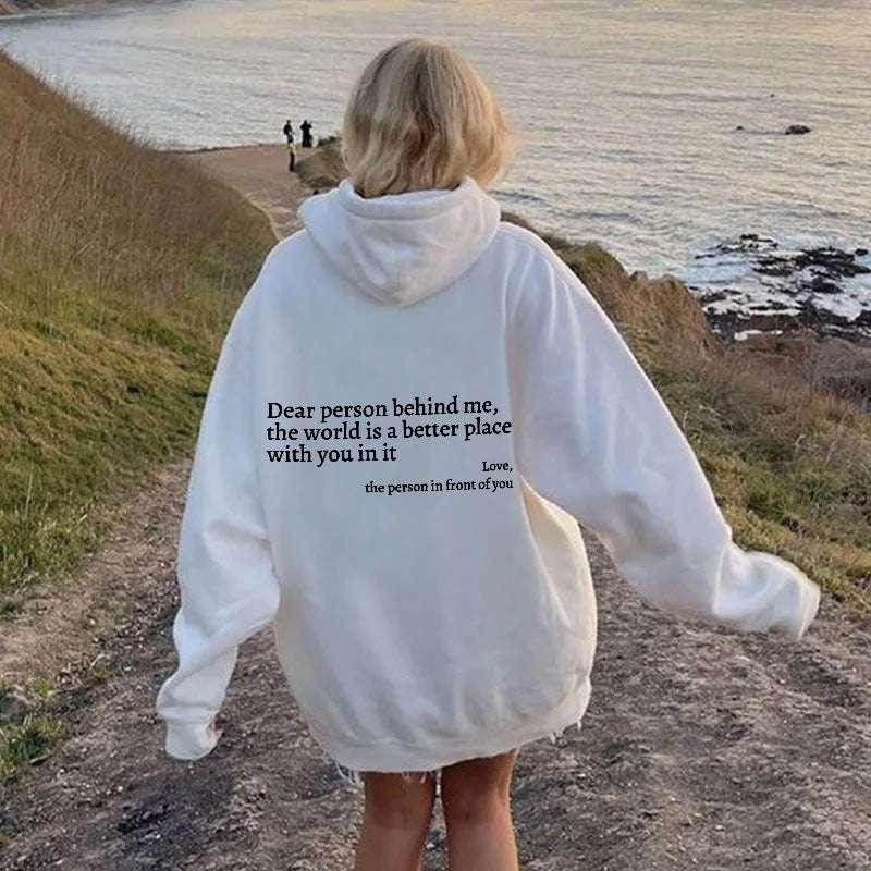 Buy Women's Plush Letter Hoodie – Stay Cozy & Trendy! - ZA-Zola