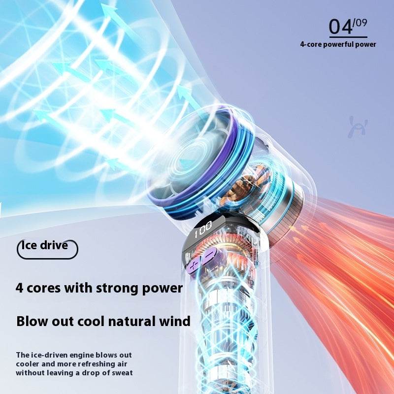 ZA-Zola Portable Turbine Folding Mini Handheld Fan - ZA-Zola