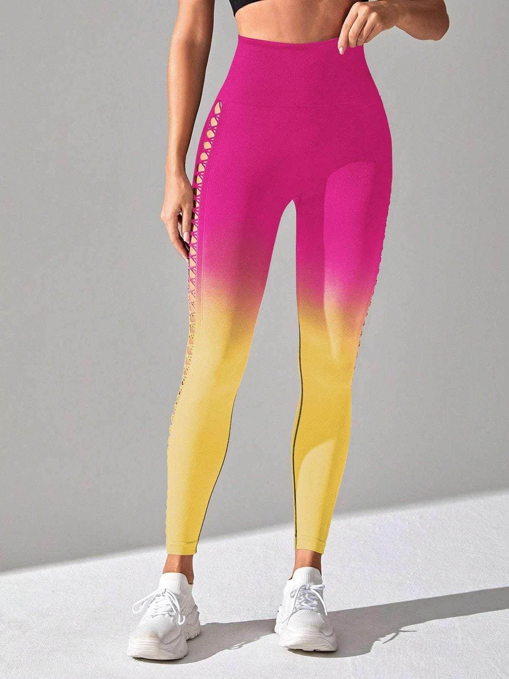 Women’s High-Waisted Gradient Yoga Pants – Booty Lifting Leggings - ZA-Zola