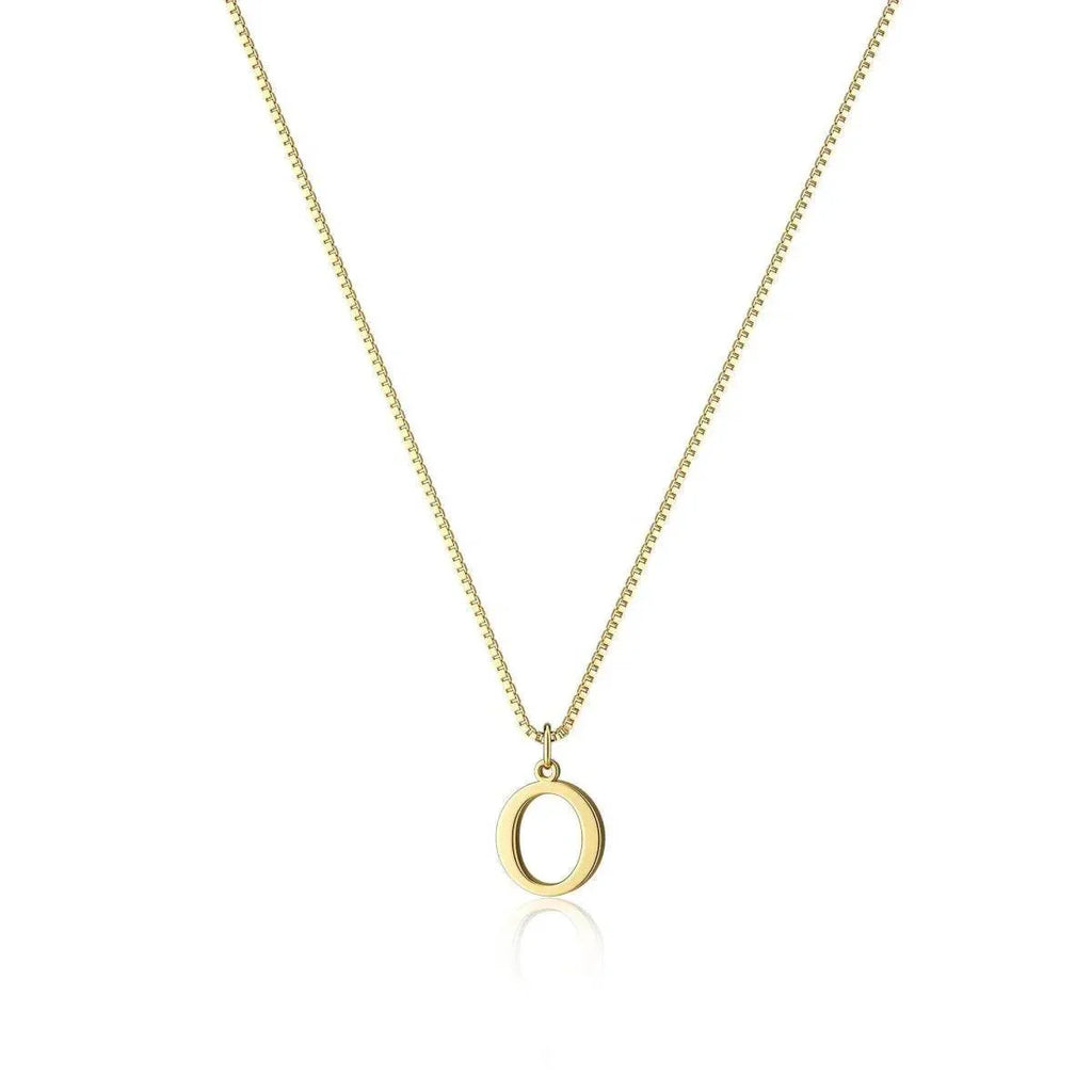 Gold Letter Pendant Necklace – Personalized Charm - ZA-Zola