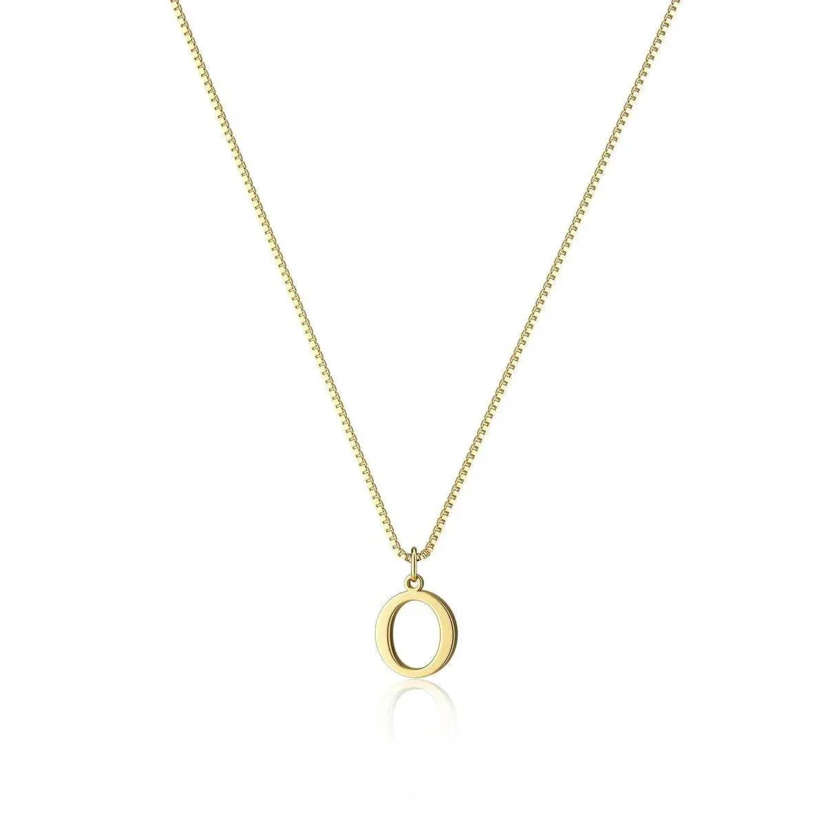 Gold Letter Pendant Necklace – Personalized Charm - ZA-Zola