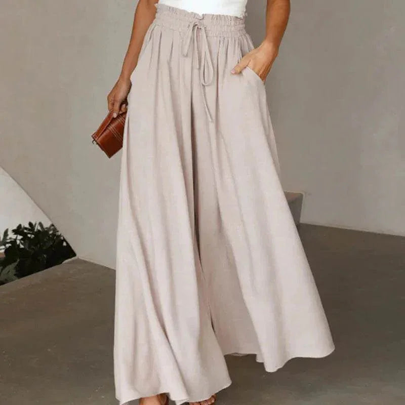 Floral Wide-Leg Beach Pants – Summer Vibes Only - ZA-Zola