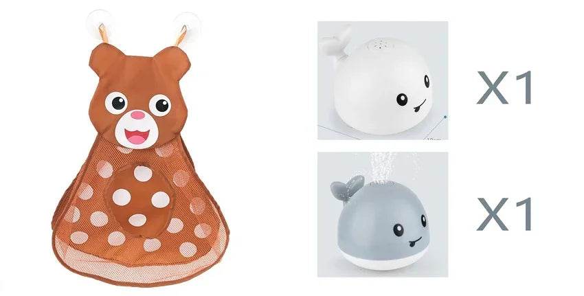 Electric Whale Bath Toy with Light & Water Spray - ZA-Zola