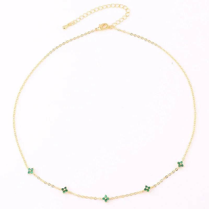 Ins Style Blue Flower Necklace – Summer Beach Chic - ZA-Zola