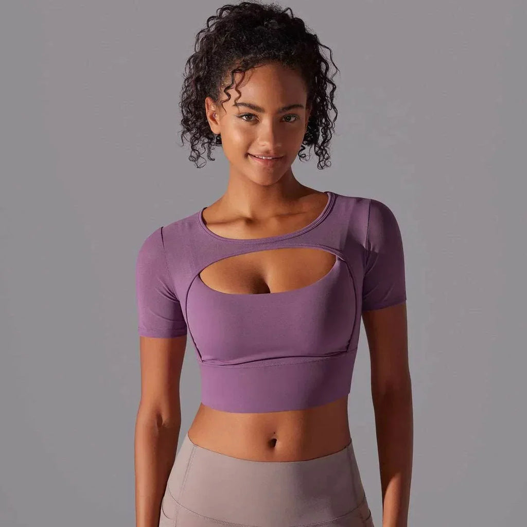 Double Layer Yoga Top - Breathable & Stylish Fit - ZA-Zola