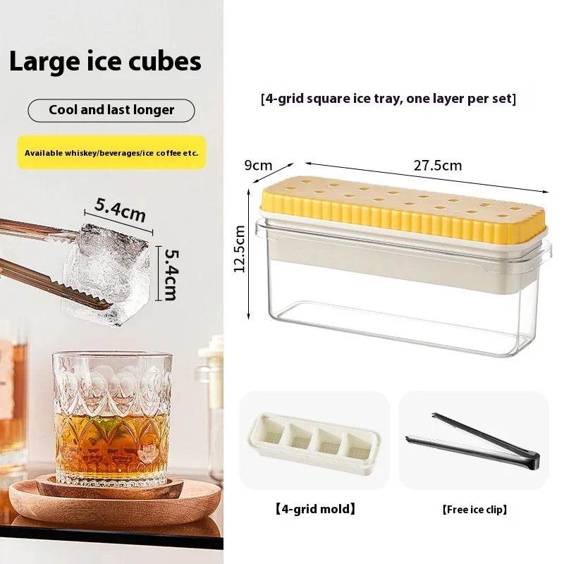 Large Gap Press Ice Cube Mold - Single to 4 Grids - ZA-Zola