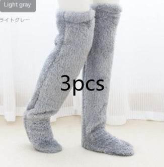 Comfort Over Knee High Fuzzy Socks – Warm Winter Stockings - ZA-Zola