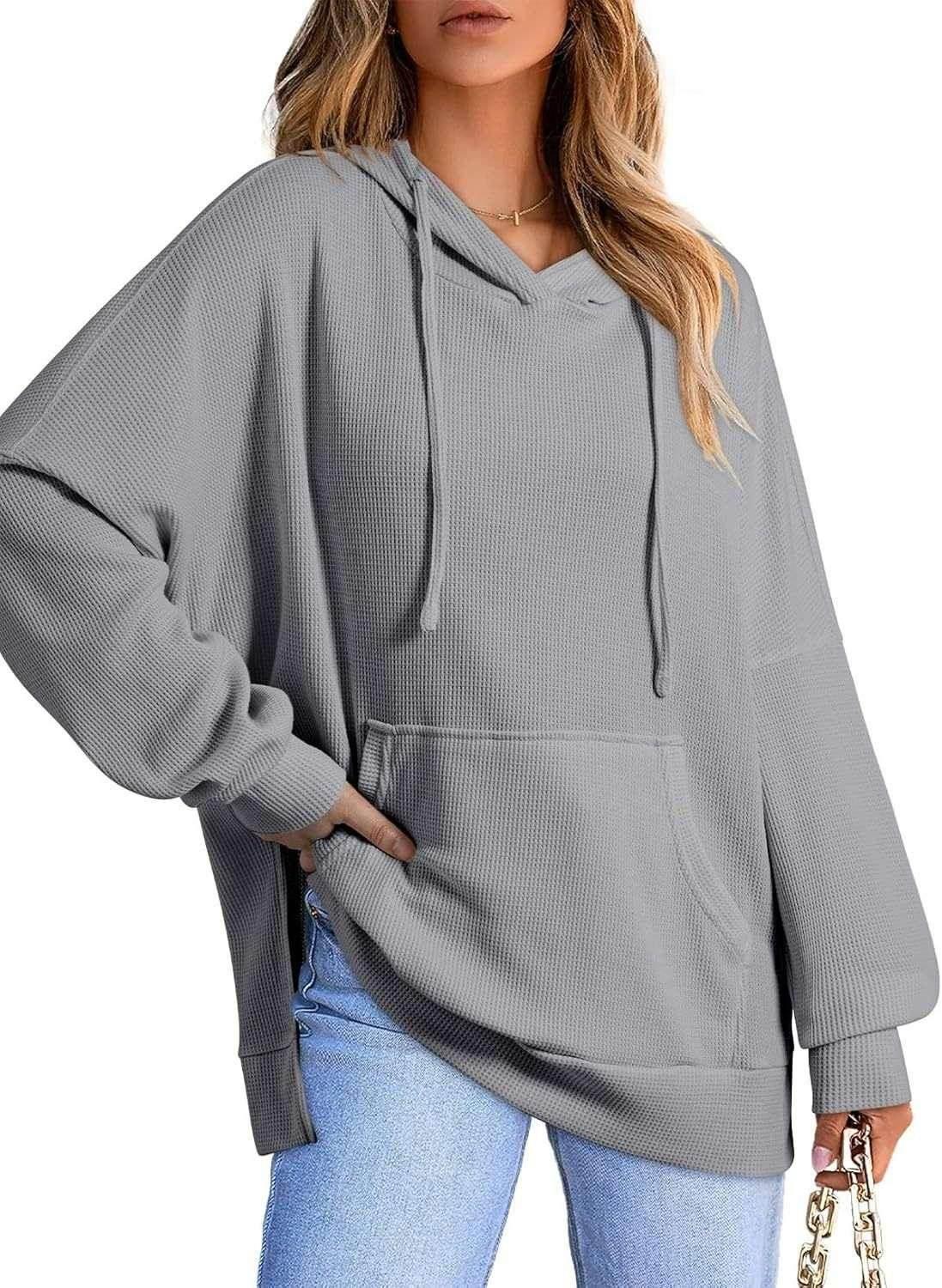 Women's Long Sleeve Pocket Pullover Sweatshirt - ZA-Zola