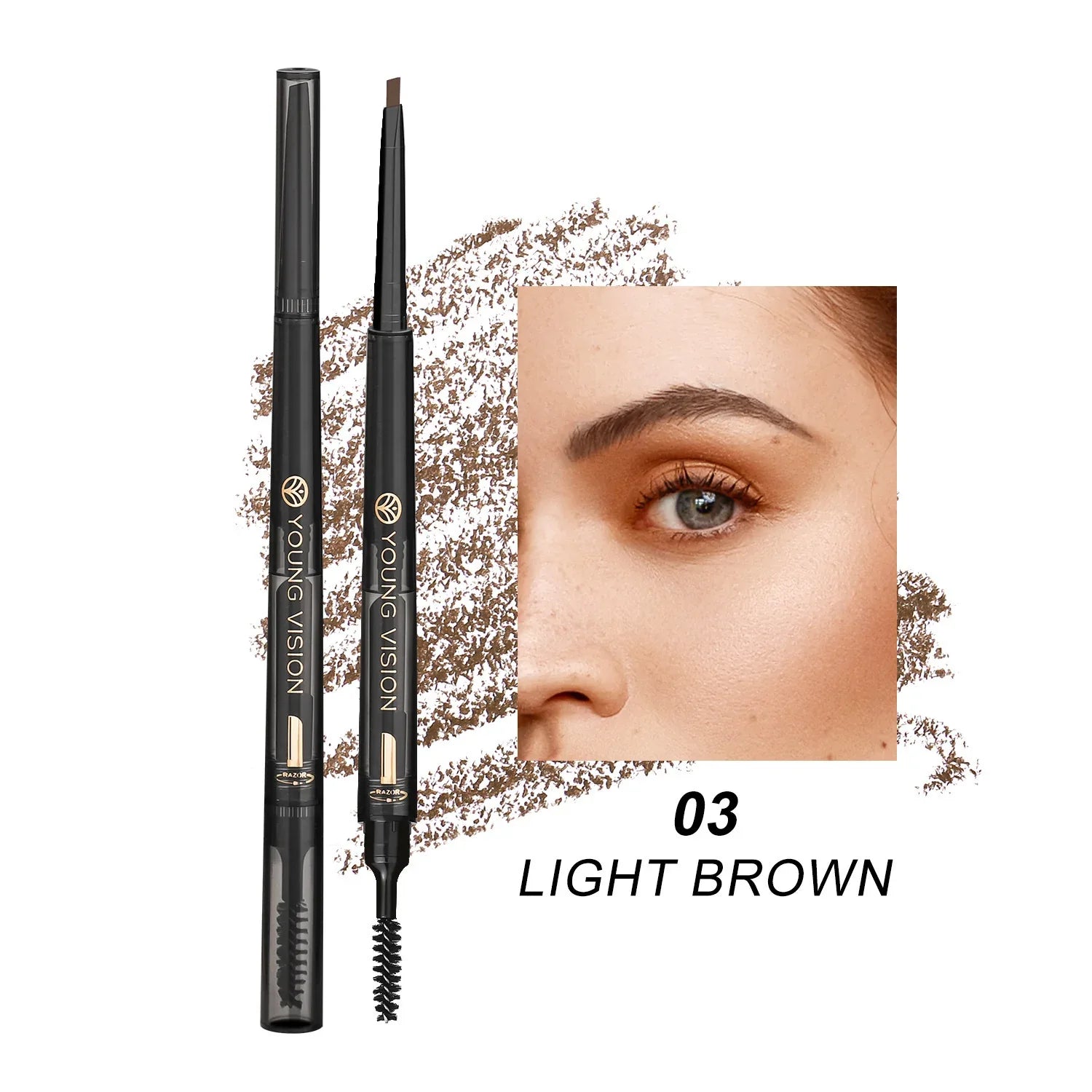 3 in 1 Eyebrow Pencil – Waterproof & Smear-Proof - ZA-Zola