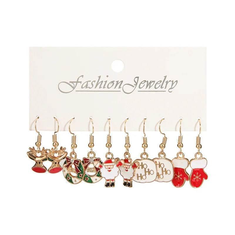 Festive Christmas Stud Earrings Set – Shop Now! - ZA-Zola