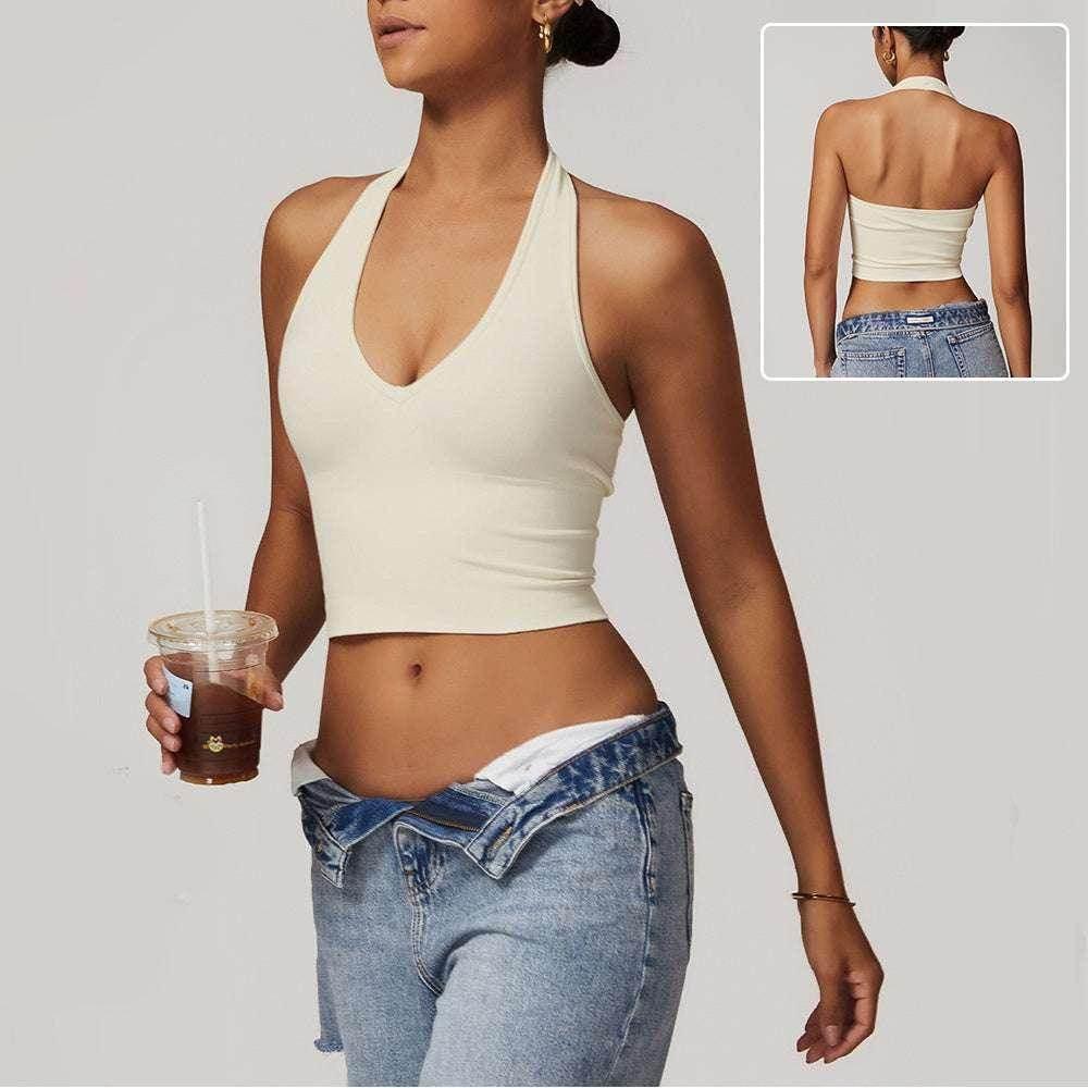 Women’s Seamless Halter Yoga Bra – Stylish & Supportive - ZA-Zola