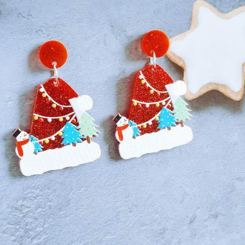 Sweet Rhinestone Christmas Tree Earrings – Festive Holiday Jewelry - ZA-Zola