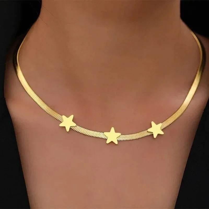 Gothic Star Snake Chain Necklace for Women - ZA-Zola