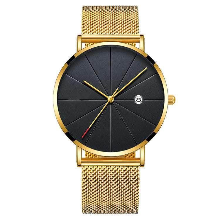 Men’s Simple Waterproof Quartz Watch with Calendar - ZA-Zola