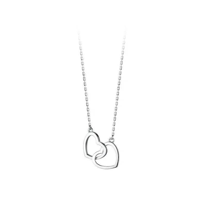 Shop Double Heart Titanium Necklace - Elegant Jewelry! - ZA-Zola