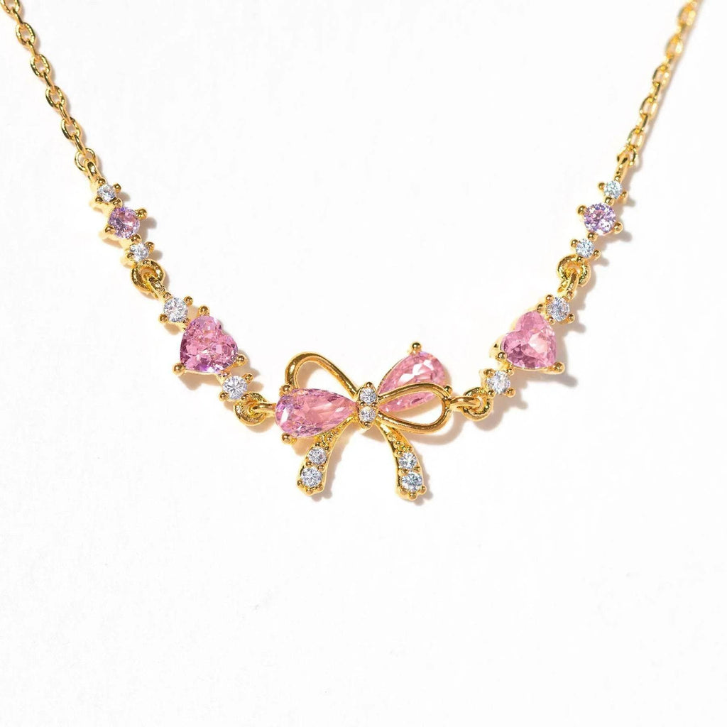 Heart & Bow Zircon Bracelet – Sweet Gift for Her - ZA-Zola