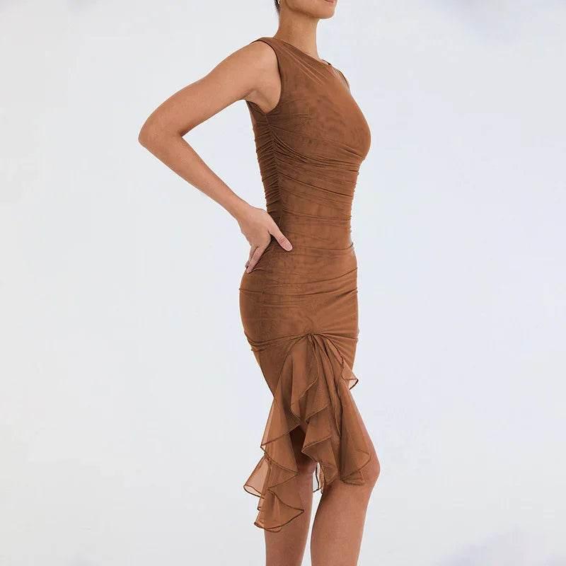 Summer Slim Skinny Sleeveless Dress – Chic Party Style - ZA-Zola