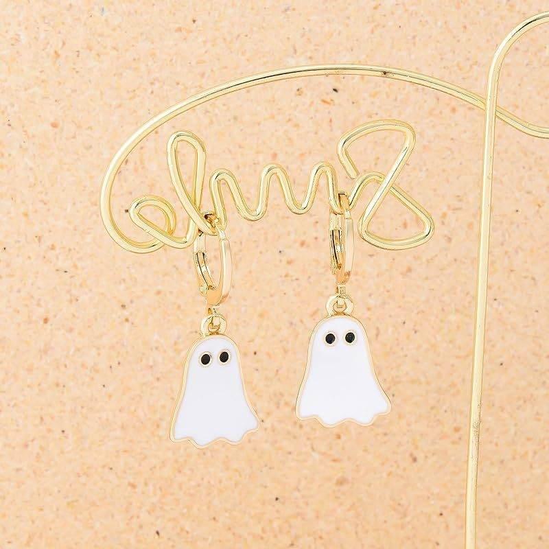 ZA-Zola Halloween Ghost Hoop Earrings Women - ZA-Zola