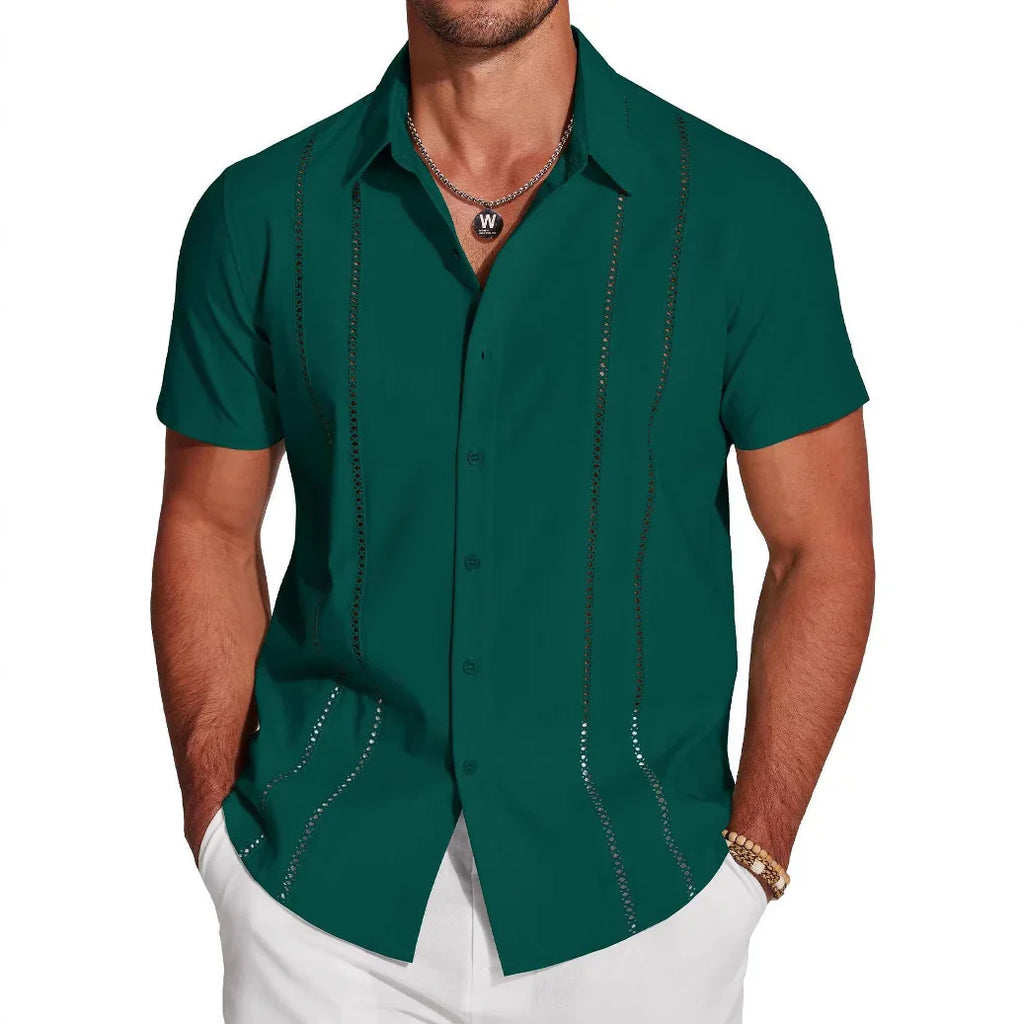 Men’s Hawaii Holiday Linen Shirt | Trendy Wild Summer Lapel Shirt