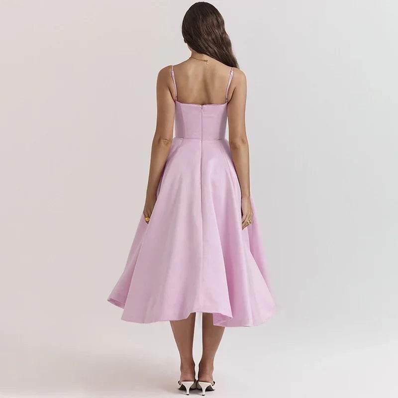 Slim-Fit Corset Swing Sling Dress – Chic & Flattering - ZA-Zola