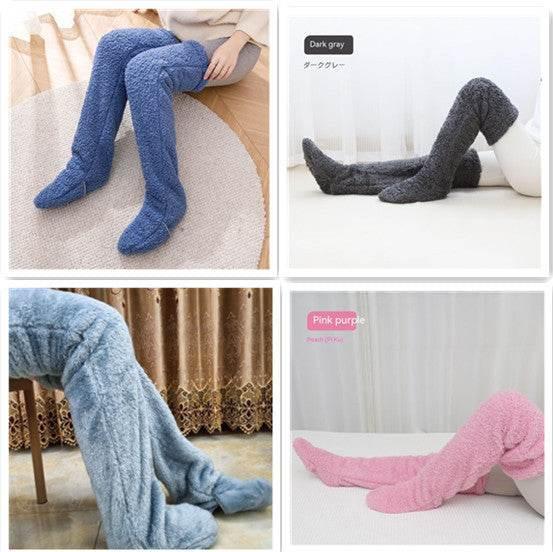 Comfort Over Knee High Fuzzy Socks – Warm Winter Stockings - ZA-Zola
