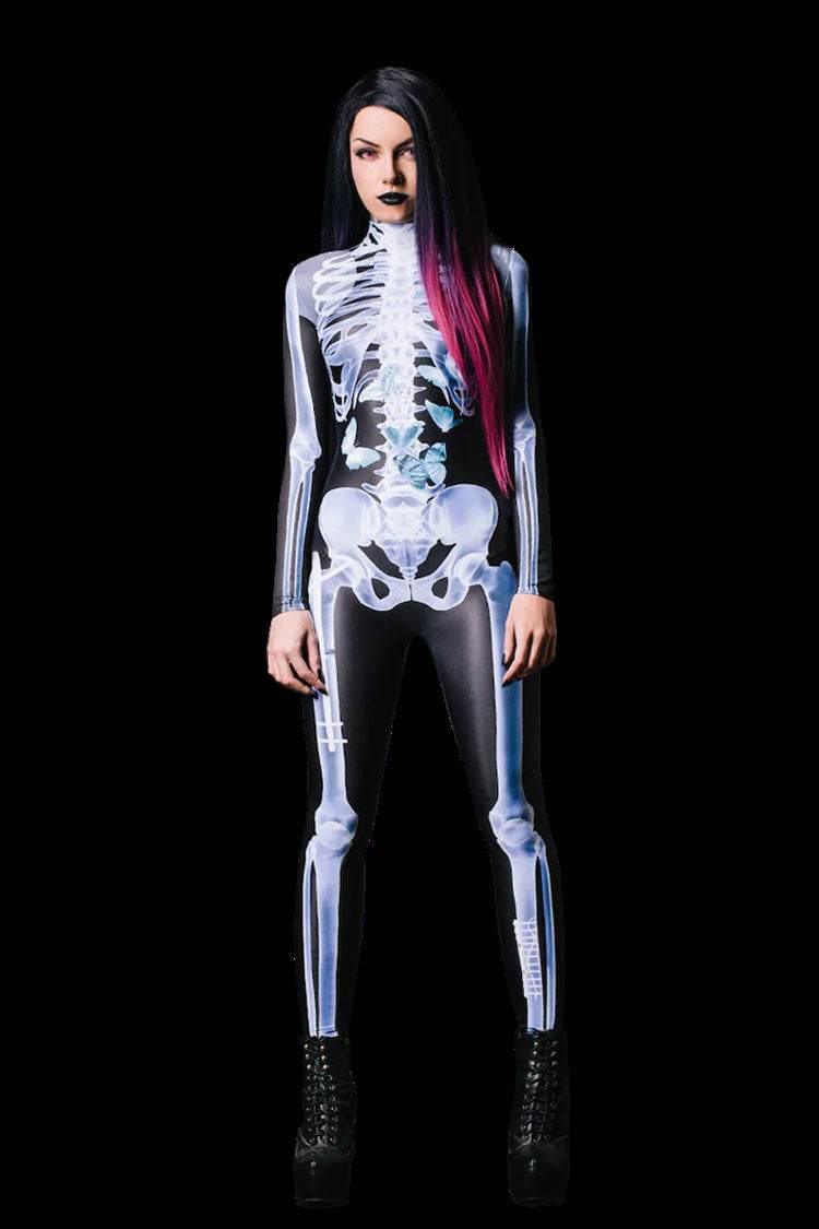 ZA-Zola Skeleton 3D Halloween Jumpsuit - ZA-Zola