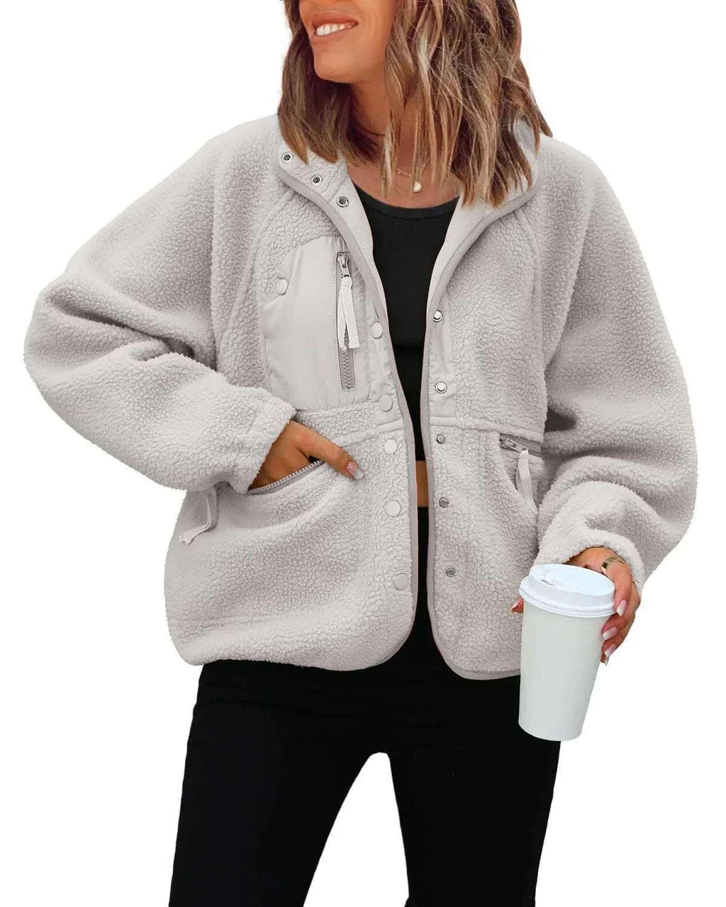 Women Polar Fleece Jacket | Casual Sports Layer - ZA-Zola