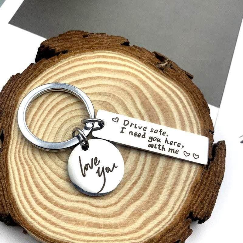 Drive Safe Stainless Steel Keychain – Unisex Gift - ZA-Zola