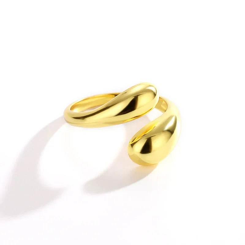 Cora Adjustable Gold Ring – Elegant Geometric Style - ZA-Zola