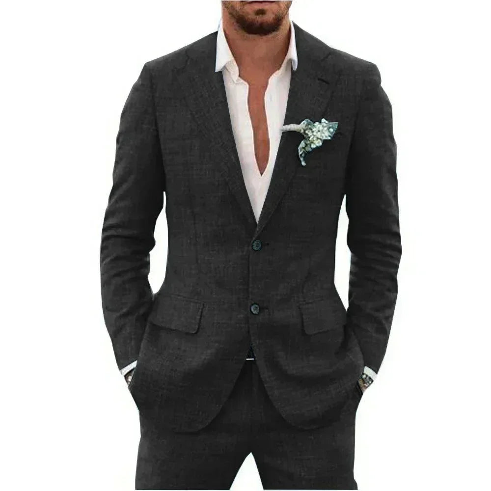 Men’s Two-piece Suit – Casual Slim Fit Daily Set - ZA-Zola