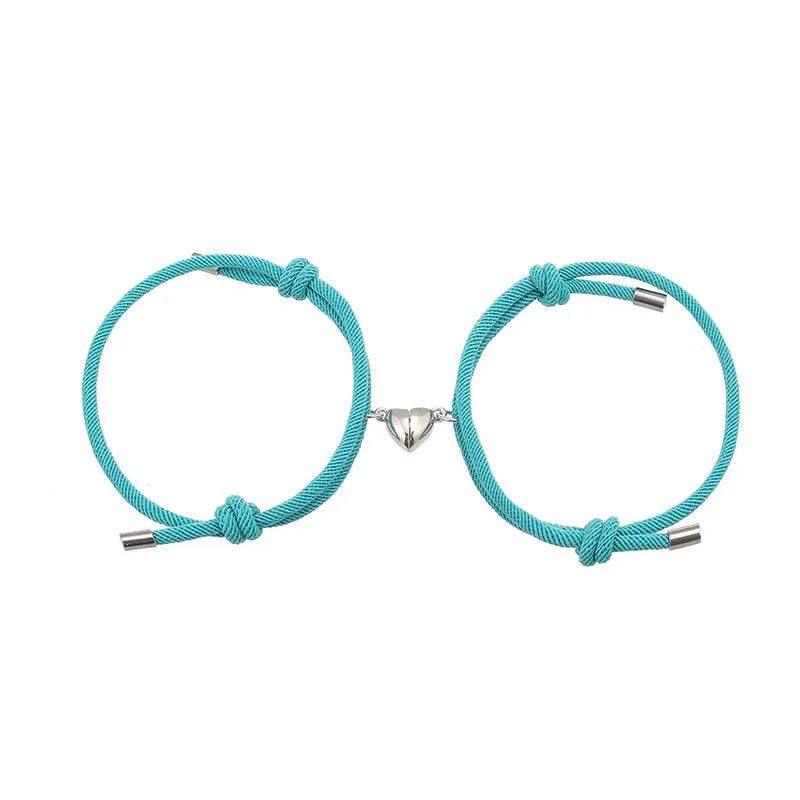 Magnetic Nylon Love Bracelet Pair – Adjustable Fit - ZA-Zola