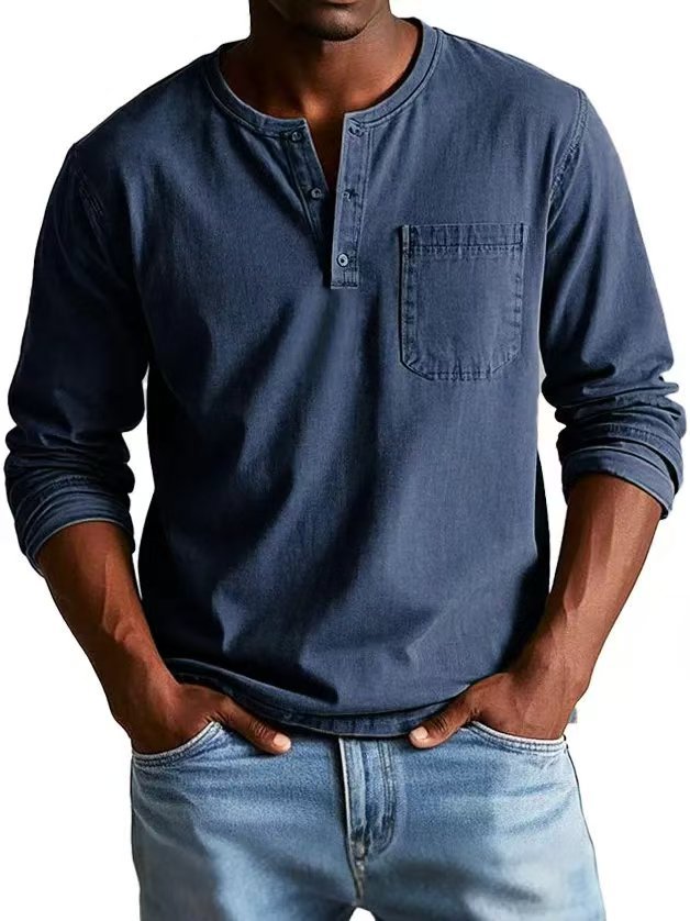 Men’s V Neck Long Sleeve T Shirt | ZA-Zola