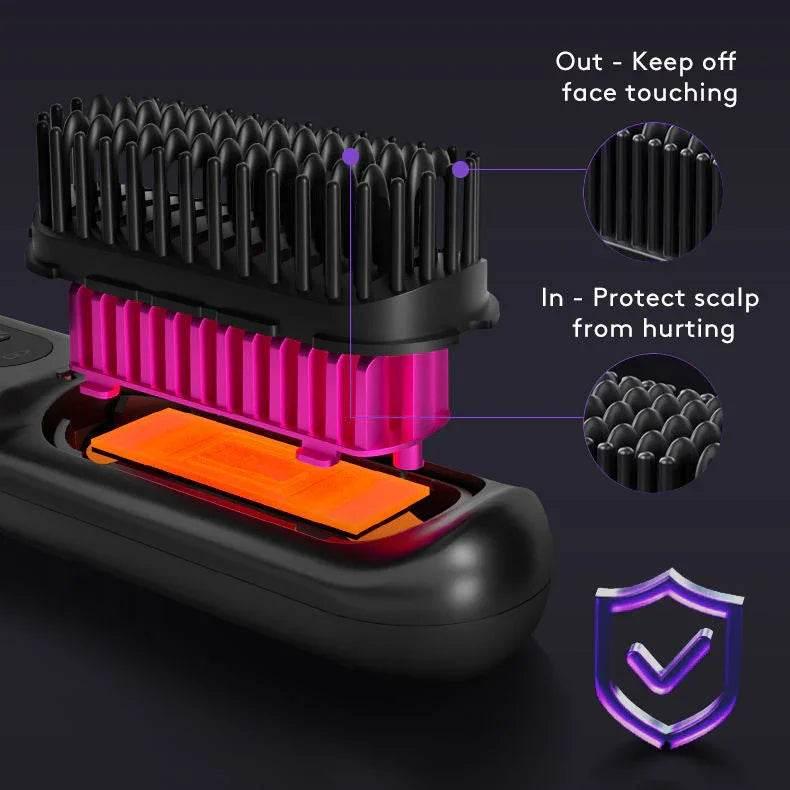 Portable Wireless Hair Straightener – Rechargeable & Travel-Friendly - ZA-Zola