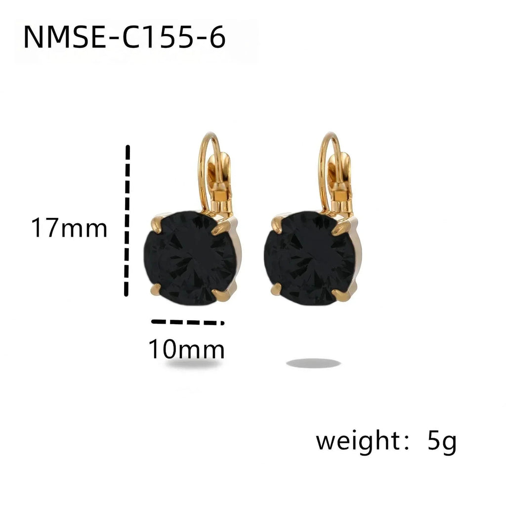 Elegant Four-Claw Diamond Stud Earrings for Women - ZA-Zola