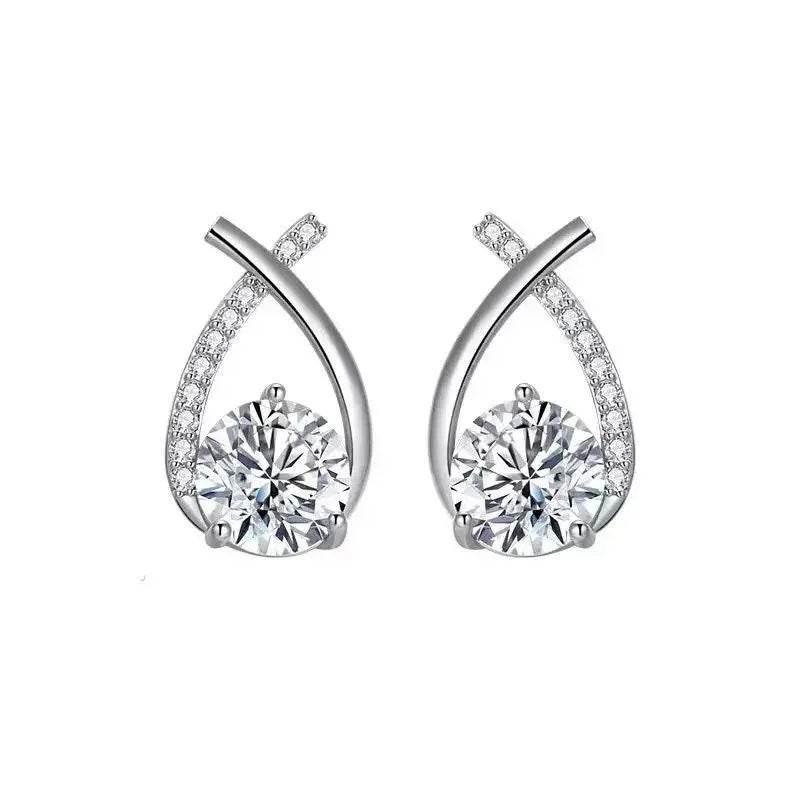 Zircon Cross Earrings – Modern Shine for Women - ZA-Zola