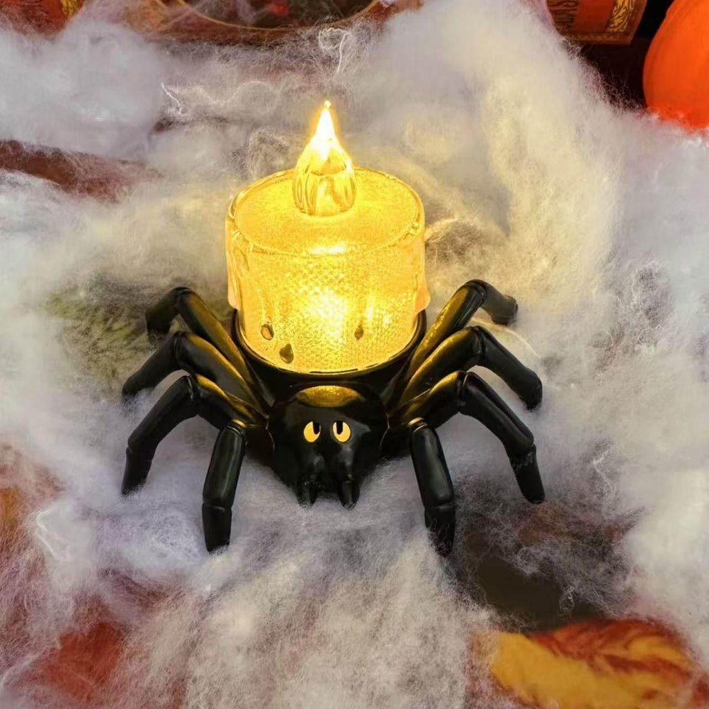Halloween Pumpkin Spider Candle Light – Creepy Glow - ZA-Zola