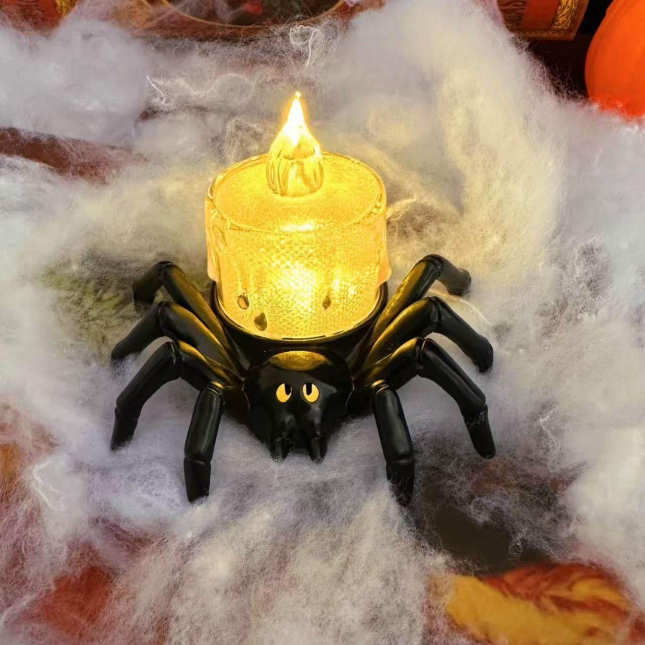Halloween Pumpkin Spider Candle Light – Creepy Glow - ZA-Zola