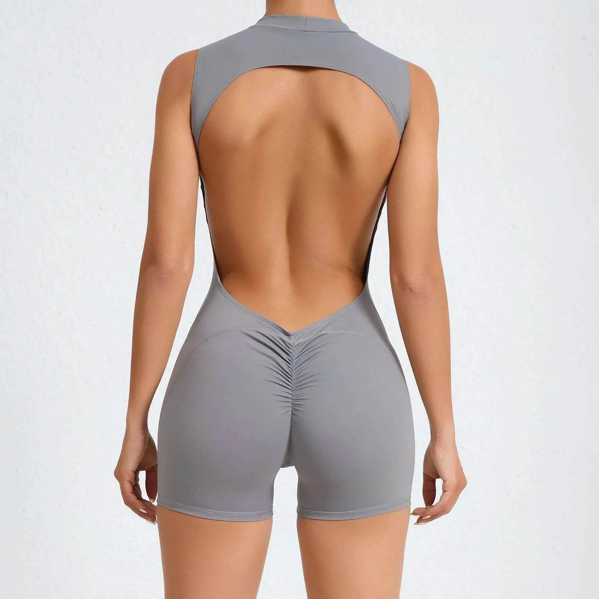 Sleeveless Back Hollow Yoga Jumpsuit – Sporty & Chic - ZA-Zola