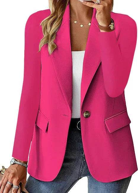 Women’s Autumn Solid Color Suit Jacket - ZA-Zola