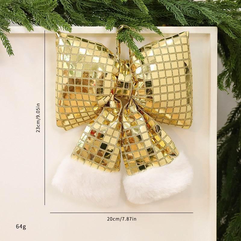 Mirror Bow Christmas Decoration for Tree | Gold, Silver & Red - ZA-Zola
