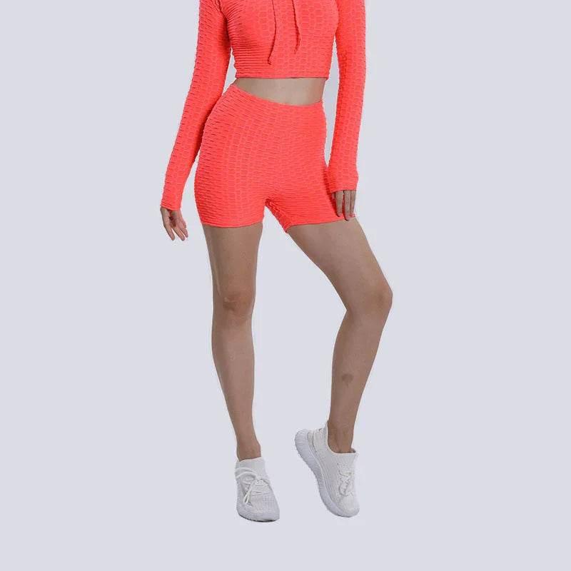 High Waist Yoga Shorts for Women - Hip Lift & Solid Colors - ZA-Zola