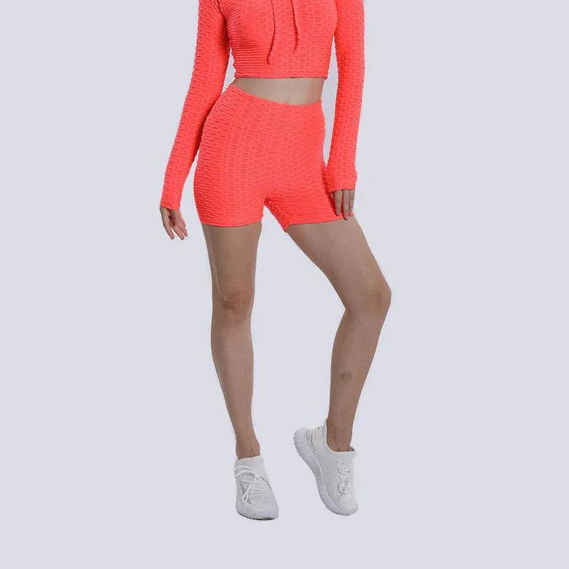 High Waist Yoga Shorts for Women - Hip Lift & Solid Colors - ZA-Zola