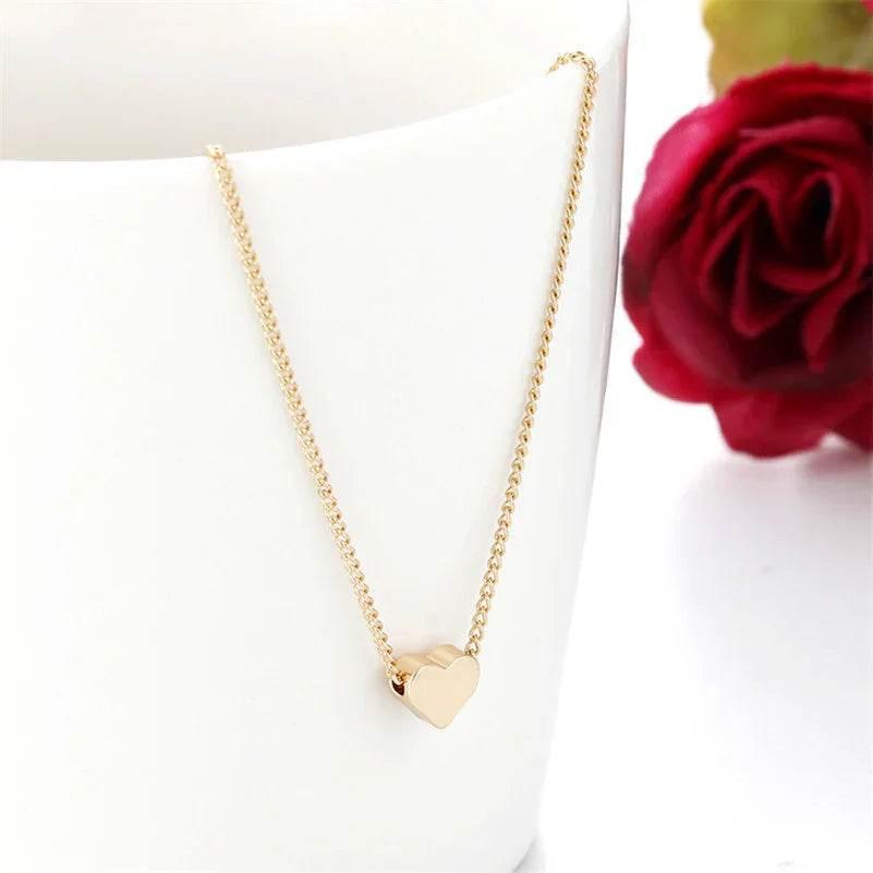 Gold Double-Sided Love Pendant Necklace – Stylish Gift - ZA-Zola