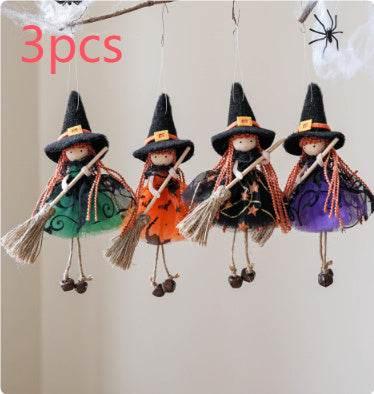 ZA-Zola Halloween Mesh Broom Girl Angel Pendant - ZA-Zola