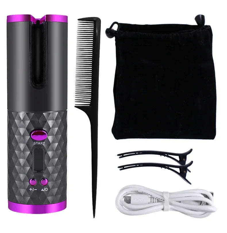 Rechargeable Automatic Hair Curler with LCD Display - ZA-Zola