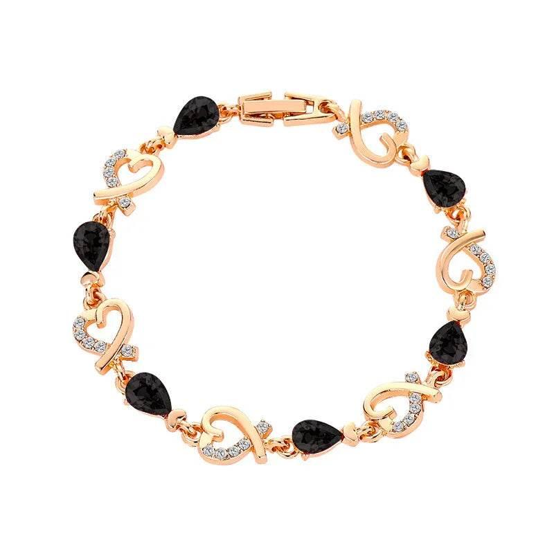 Hollow Heart Rhinestone Bracelet | Valentine's Day Gift - ZA-Zola