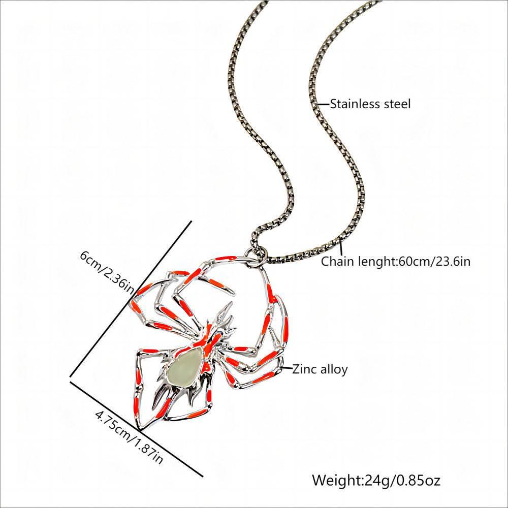 ZA-Zola Halloween Glow Spider Necklace - ZA-Zola