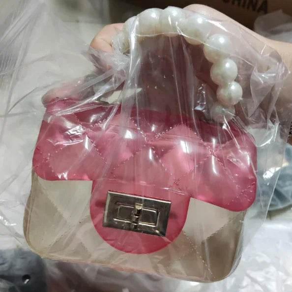 Pearl Handheld Transparent Jelly Bag | Stylish PVC Bag - ZA-Zola
