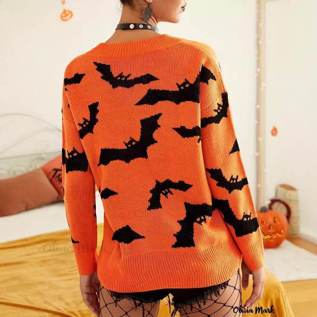 ZA-Zola Women’s Halloween Jacquard Knit Sweater - ZA-Zola